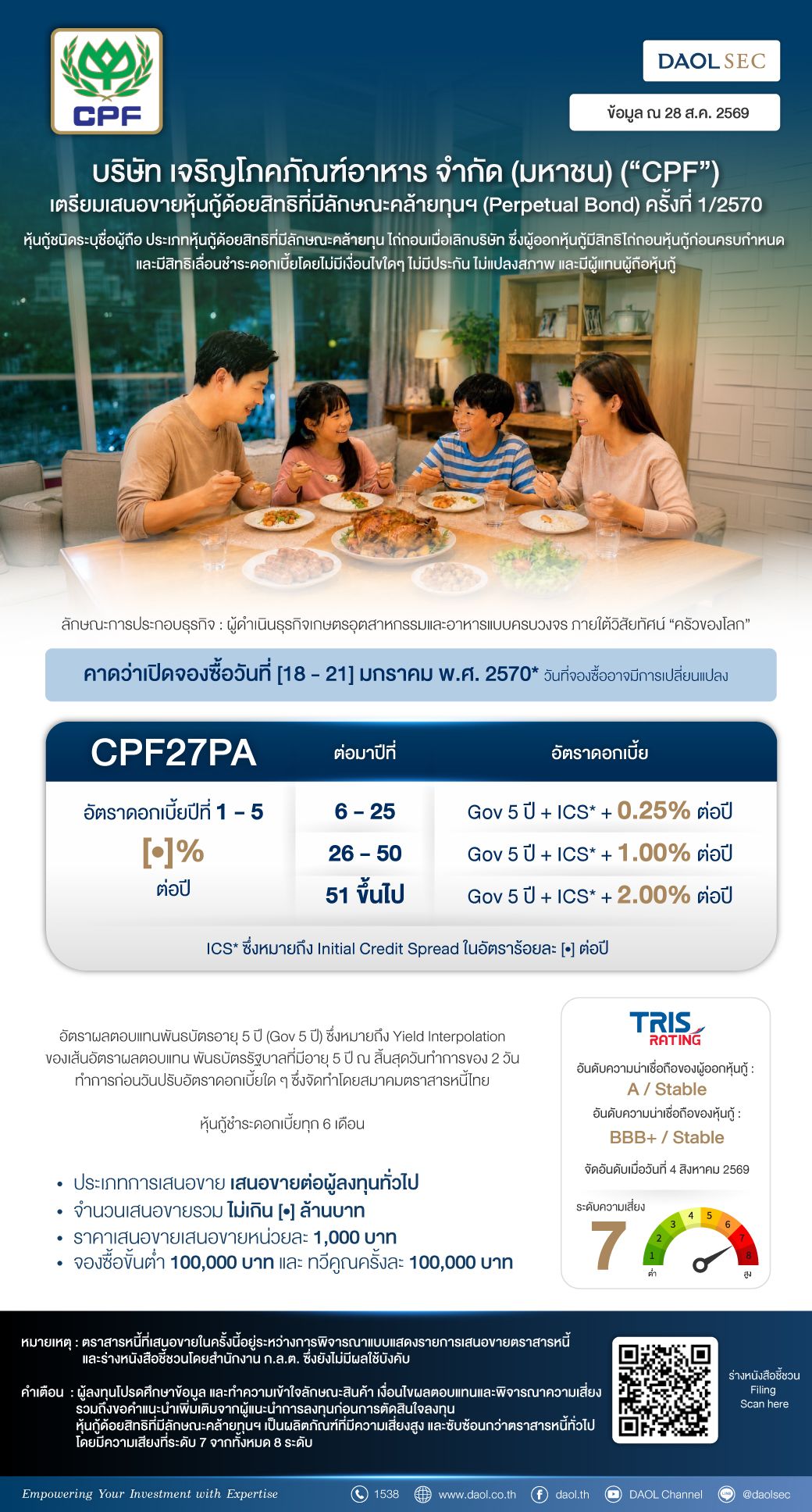 หุ้นกู้ Cpf 28 Aug 2026